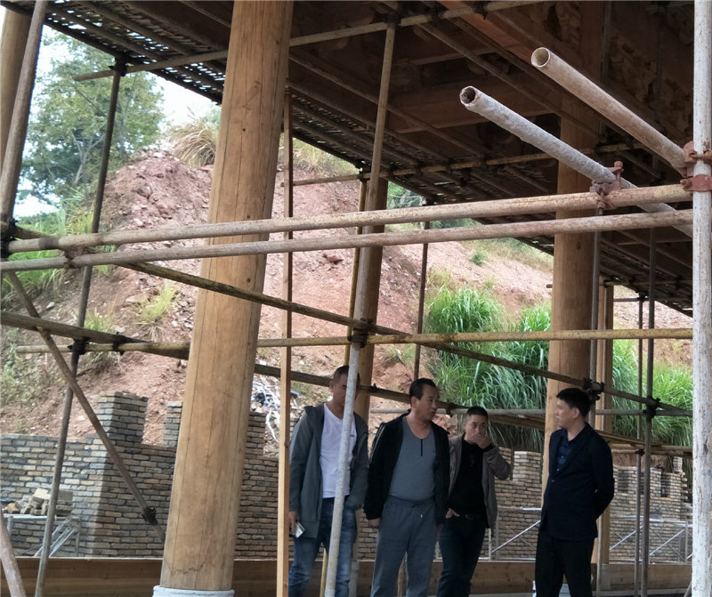 福建易順建筑工程有限公司到政和朱子書(shū)院施工現場(chǎng)指導工作